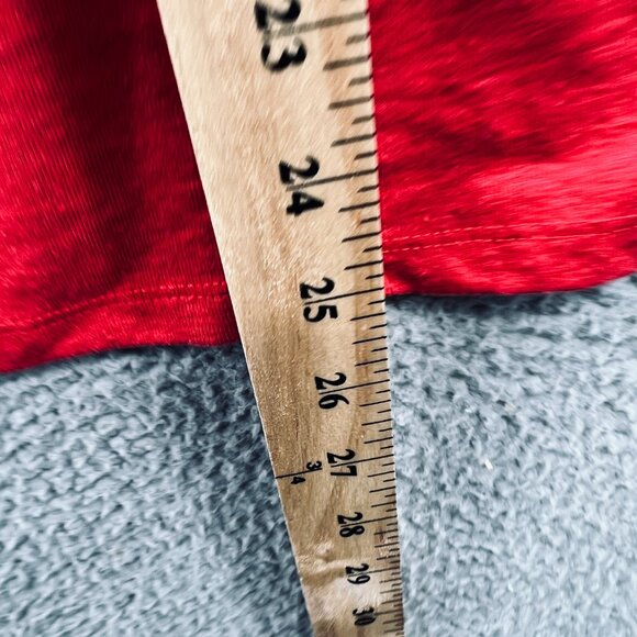 Talbots Womens Top Large Red Linen Blend Drawstring Short Sleeve Pullover Shirt - Picture 7 of 8